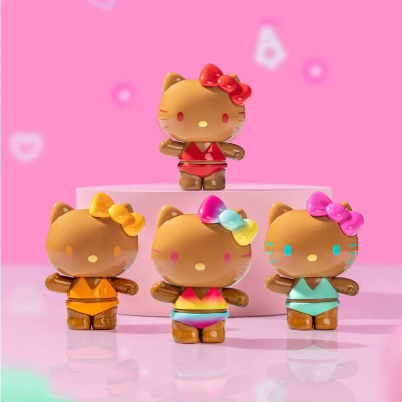 Hello-Kitty Summer Rainbow Candy Series Mini Beans Figures Blind Bag