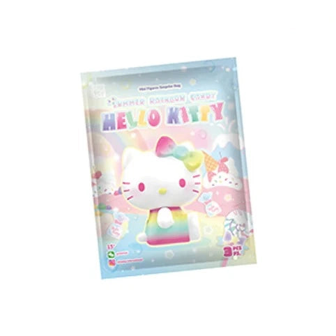 Hello-Kitty Summer Rainbow Candy Series Mini Beans Figures Blind Bag
